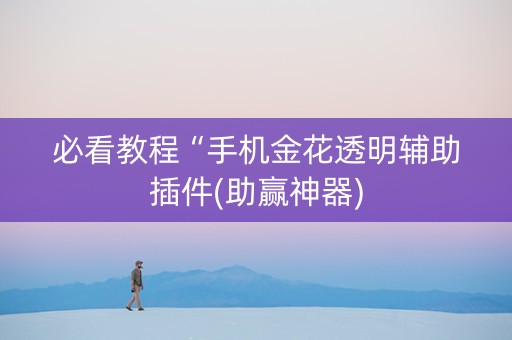 必看教程“手机金花透明辅助插件(助赢神器)