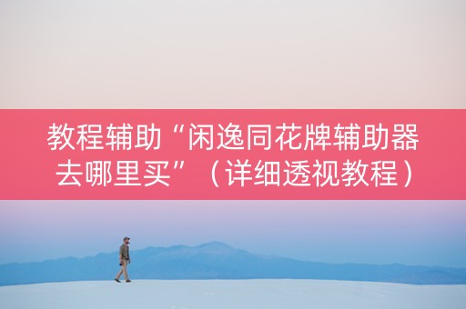教程辅助“闲逸同花牌辅助器去哪里买”（详细透视教程）-哔哩哔哩