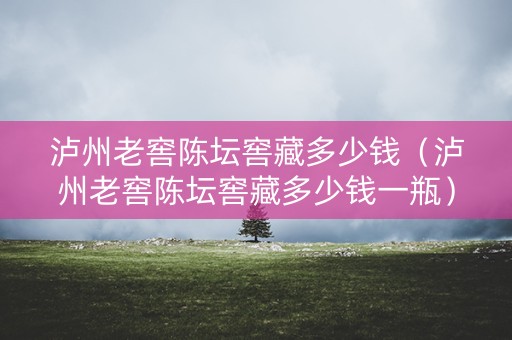 泸州老窖陈坛窖藏多少钱（泸州老窖陈坛窖藏多少钱一瓶）