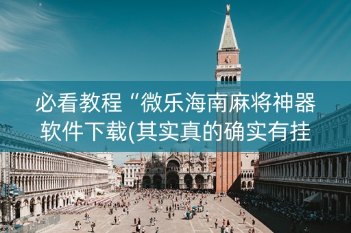 必看教程“微乐海南麻将神器软件下载(其实真的确实有挂)