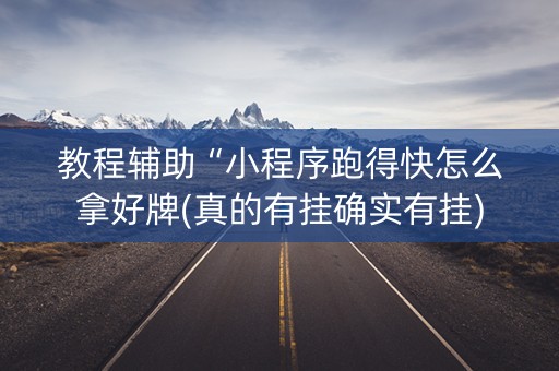 教程辅助“小程序跑得快怎么拿好牌(真的有挂确实有挂)