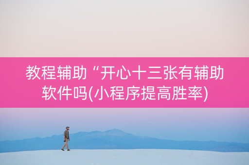 教程辅助“开心十三张有辅助软件吗(小程序提高胜率)