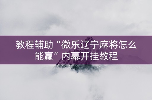 教程辅助“微乐辽宁麻将怎么能赢”内幕开挂教程