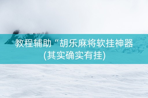 教程辅助“胡乐麻将软挂神器(其实确实有挂)