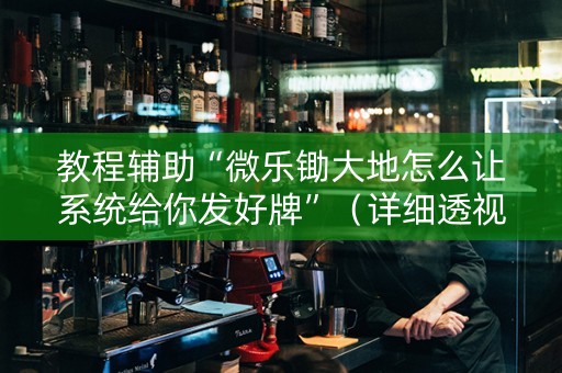 教程辅助“微乐锄大地怎么让系统给你发好牌”（详细透视教程）-哔哩哔哩