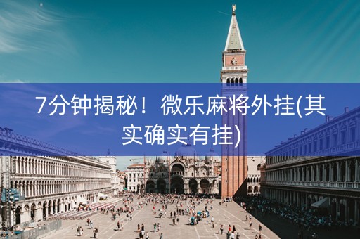 7分钟揭秘！微乐麻将外挂(其实确实有挂)