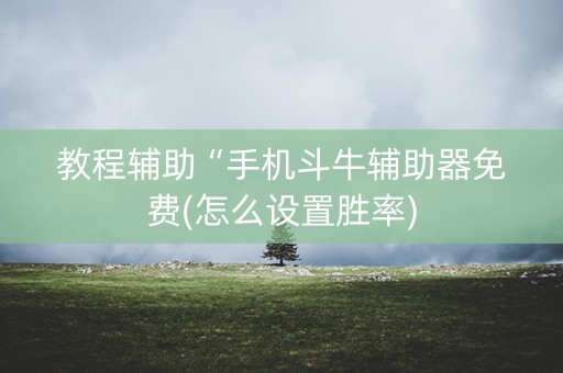 教程辅助“手机斗牛辅助器免费(怎么设置胜率)