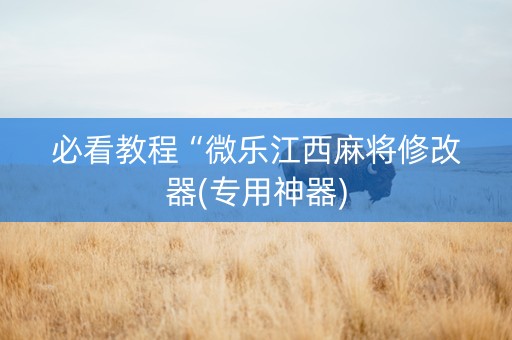 必看教程“微乐江西麻将修改器(专用神器)