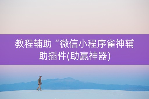 教程辅助“微信小程序雀神辅助插件(助赢神器)