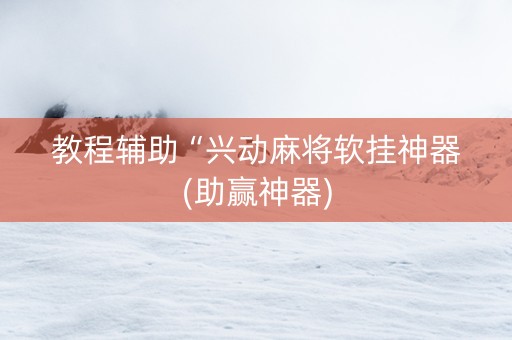 教程辅助“兴动麻将软挂神器(助赢神器)