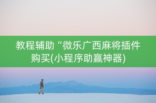 教程辅助“微乐广西麻将插件购买(小程序助赢神器)