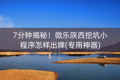 7分钟揭秘！微乐陕西挖坑小程序怎样出牌(专用神器)