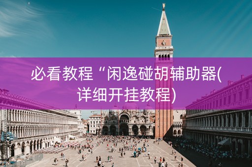 必看教程“闲逸碰胡辅助器(详细开挂教程)