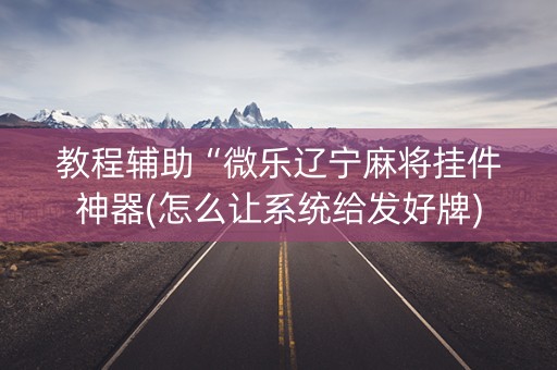 教程辅助“微乐辽宁麻将挂件神器(怎么让系统给发好牌)