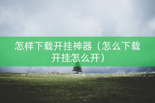 怎样下载开挂神器（怎么下载开挂怎么开）
