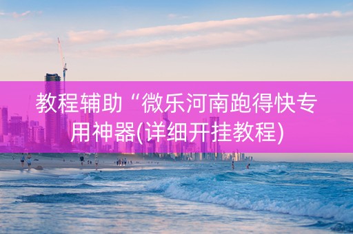 教程辅助“微乐河南跑得快专用神器(详细开挂教程)