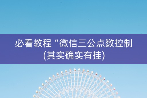 必看教程“微信三公点数控制(其实确实有挂)