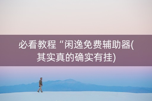 必看教程“闲逸免费辅助器(其实真的确实有挂)
