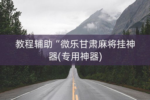 教程辅助“微乐甘肃麻将挂神器(专用神器)