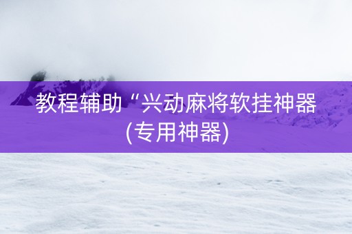 教程辅助“兴动麻将软挂神器(专用神器)