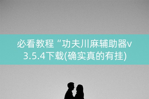 必看教程“功夫川麻辅助器v3.5.4下载(确实真的有挂)