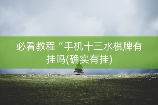 必看教程“手机十三水棋牌有挂吗(确实有挂)