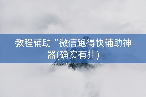 教程辅助“微信跑得快辅助神器(确实有挂)