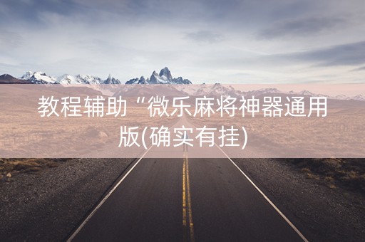 教程辅助“微乐麻将神器通用版(确实有挂)