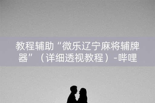 教程辅助“微乐辽宁麻将辅牌器”（详细透视教程）-哔哩哔哩