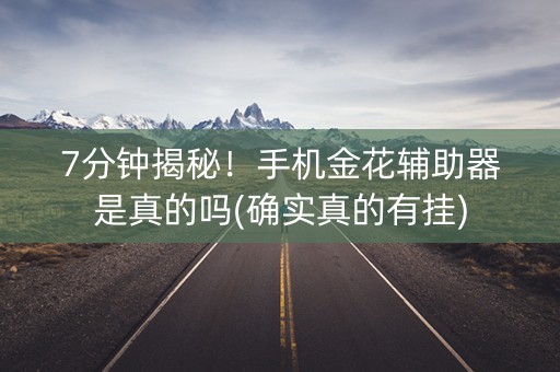 7分钟揭秘！手机金花辅助器是真的吗(确实真的有挂)