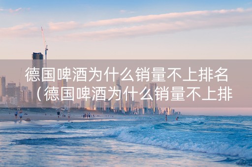 德国啤酒为什么销量不上排名（德国啤酒为什么销量不上排名了）