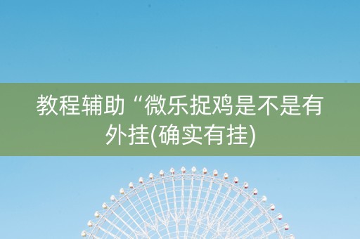 教程辅助“微乐捉鸡是不是有外挂(确实有挂)