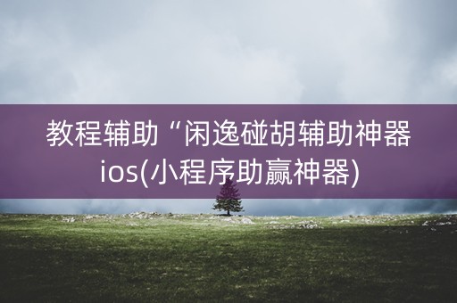 教程辅助“闲逸碰胡辅助神器ios(小程序助赢神器)