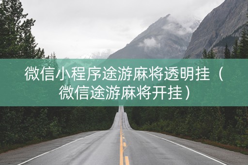 微信小程序途游麻将透明挂（微信途游麻将开挂）