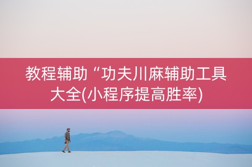 教程辅助“功夫川麻辅助工具大全(小程序提高胜率)