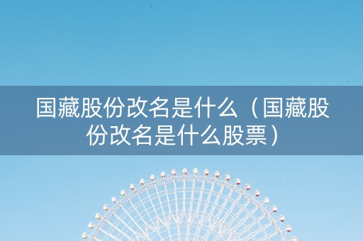 国藏股份改名是什么（国藏股份改名是什么股票）