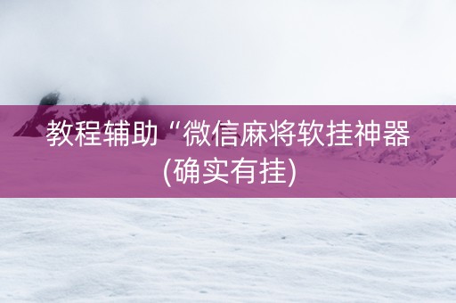 教程辅助“微信麻将软挂神器(确实有挂)