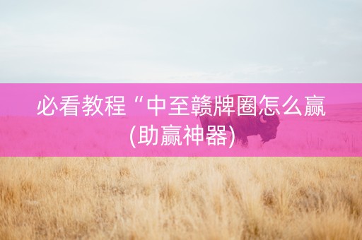 必看教程“中至赣牌圈怎么赢(助赢神器)
