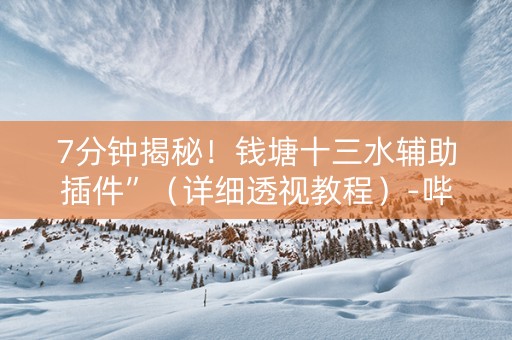 7分钟揭秘！钱塘十三水辅助插件”（详细透视教程）-哔哩哔哩