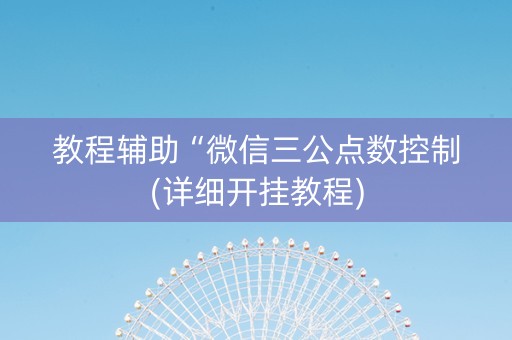 教程辅助“微信三公点数控制(详细开挂教程)