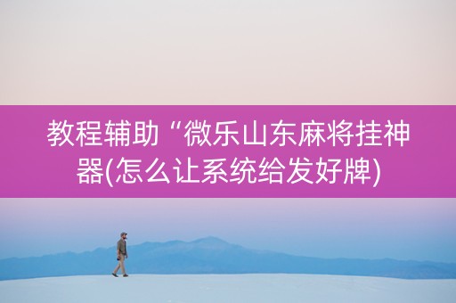 教程辅助“微乐山东麻将挂神器(怎么让系统给发好牌)