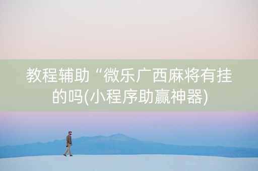 教程辅助“微乐广西麻将有挂的吗(小程序助赢神器)