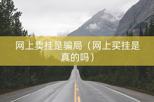 网上卖挂是骗局（网上买挂是真的吗）
