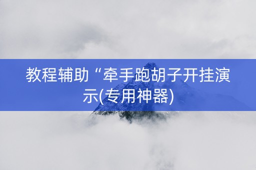 教程辅助“牵手跑胡子开挂演示(专用神器)