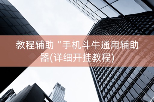 教程辅助“手机斗牛通用辅助器(详细开挂教程)