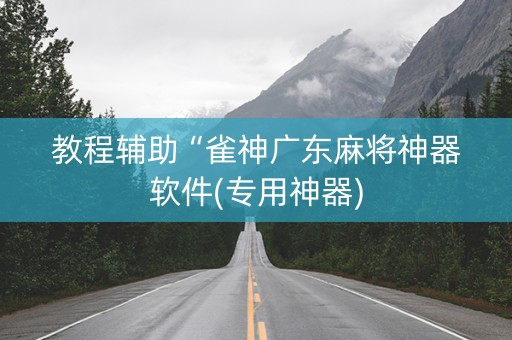 教程辅助“雀神广东麻将神器软件(专用神器)