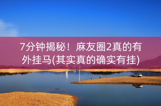 7分钟揭秘！麻友圈2真的有外挂马(其实真的确实有挂)