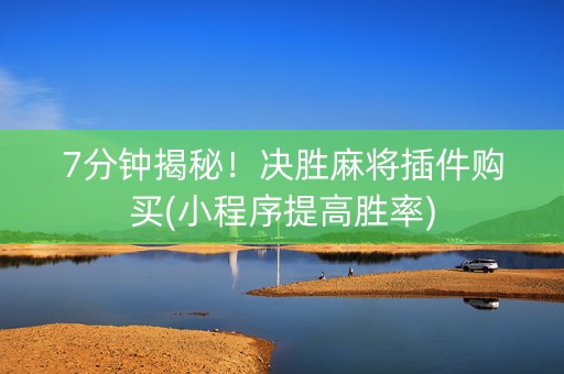 7分钟揭秘！决胜麻将插件购买(小程序提高胜率)