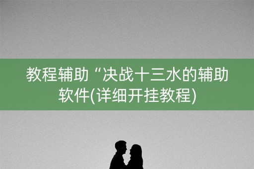 教程辅助“决战十三水的辅助软件(详细开挂教程)