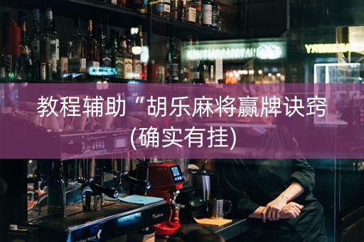 教程辅助“胡乐麻将赢牌诀窍(确实有挂)